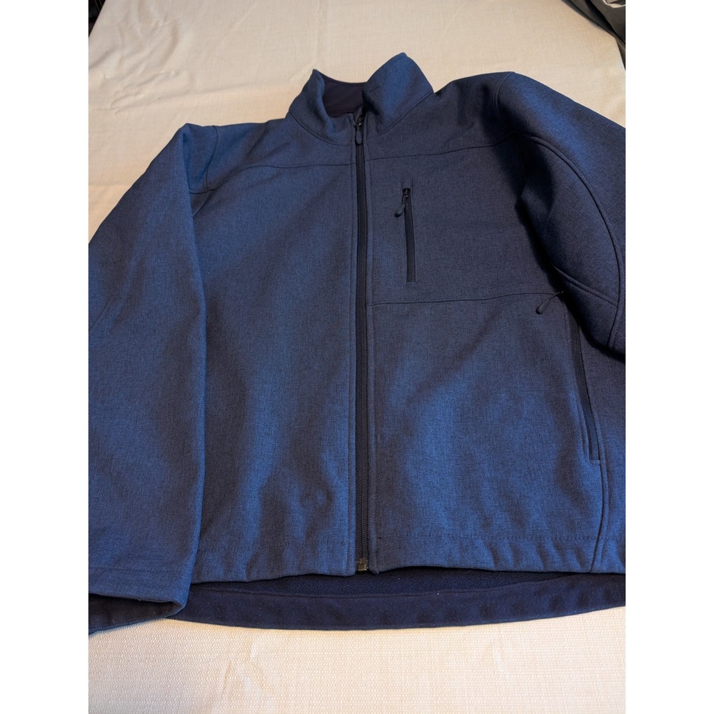 Men's Blue Zippered Members Mark Fleece line Jacket Size L
